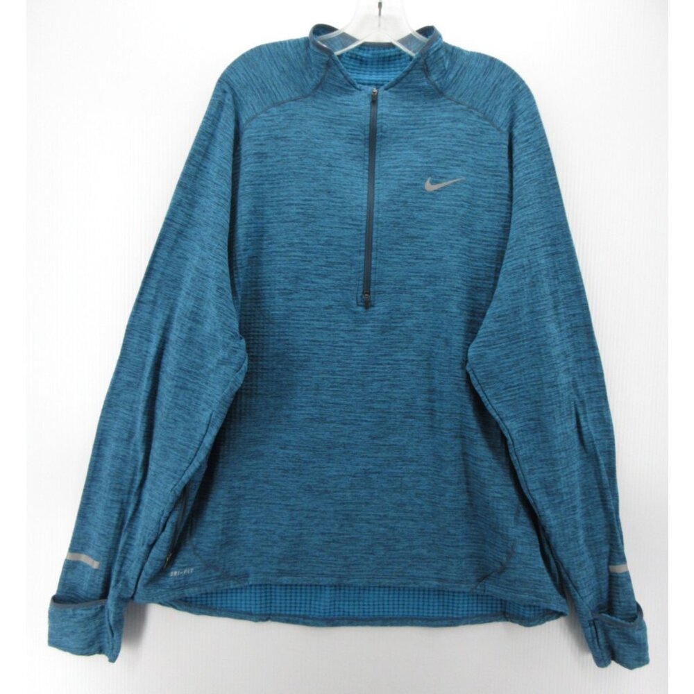 Nike Sweatshirt XXL Dri-Fit 1/4 Zip Reflective Running Training Active - Picture 1 of 14